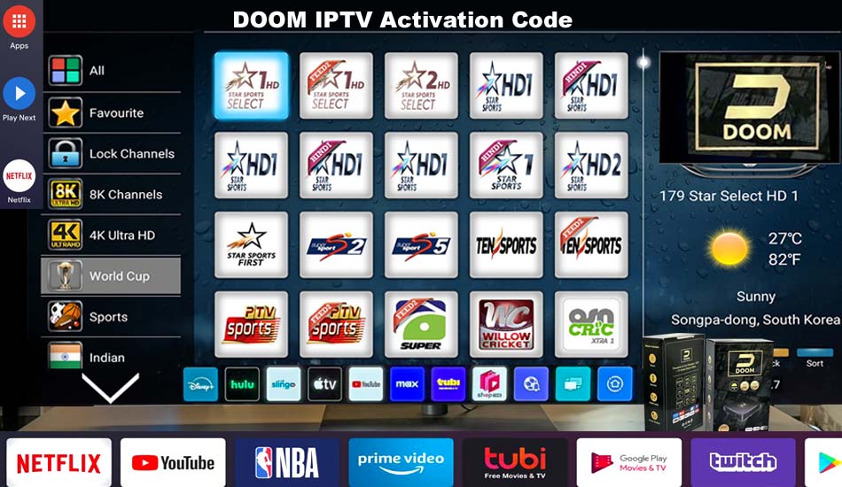Doom Iptv Activation code 1 year