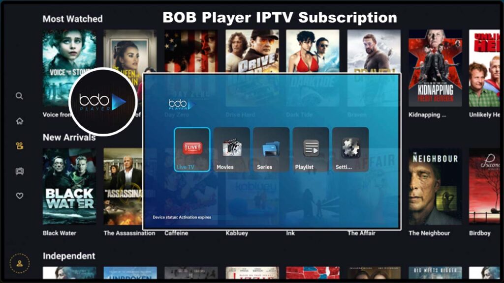 BOB Player iptv subscription